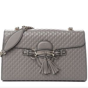 Gucci Microguccissima Medium Emily Chain Bag Grey